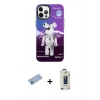 MARSİLYAN™- iPhone 12 Pro Max Kılıf Siluet Çizgi Koleksiyonu - Siyah Bilvis Hayalet Cam Ekran Koruyucu + Shine Kamera Lens Koruma Cam - MI