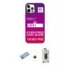 MARSİLYAN™- iPhone 12 Pro Max Kılıf Siluet Çizgi Koleksiyonu - Siyah Bilvis Hayalet Cam Ekran Koruyucu + Shine Kamera Lens Koruma Cam - MI