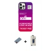 MARSİLYAN™- iPhone 12 Pro Max Kılıf Siluet Çizgi Koleksiyonu - Siyah Bilvis Hayalet Cam Ekran Koruyucu + Metal Kamera Lens Koruma Cam - KI