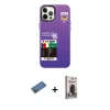 MARSİLYAN™- iPhone 12 Pro Max Kılıf Siluet Çizgi Koleksiyonu - Siyah Bilvis Hayalet Cam Ekran Koruyucu + Shine Kamera Lens Koruma Cam - GD