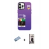 MARSİLYAN™- iPhone 12 Pro Max Kılıf Siluet Çizgi Koleksiyonu - Siyah Bilvis Hayalet Cam Ekran Koruyucu + Shine Kamera Lens Koruma Cam - MI