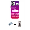 MARSİLYAN™- iPhone 12 Pro Max Kılıf Siluet Çizgi Koleksiyonu - Siyah Bilvis Hayalet Cam Ekran Koruyucu + Shine Kamera Lens Koruma Cam - MI