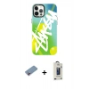 MARSİLYAN™- iPhone 12 Pro Max Kılıf Siluet Çizgi Koleksiyonu - Siyah Bilvis Hayalet Cam Ekran Koruyucu + Shine Kamera Lens Koruma Cam - PE
