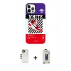MARSİLYAN™- iPhone 12 Pro Max Kılıf Siluet Çizgi Koleksiyonu - Siyah Bilvis Hayalet Cam Ekran Koruyucu + Shine Kamera Lens - GD