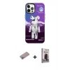MARSİLYAN™- iPhone 12 Pro Max Kılıf Siluet Çizgi Koleksiyonu - Siyah Bilvis Hayalet Cam Ekran Koruyucu + Shine Kamera Lens Koruma Cam - SABE