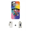 MARSİLYAN™- iPhone 12 Pro Max Kılıf Siluet Çizgi Koleksiyonu - Siyah Bilvis Hayalet Cam Ekran Koruyucu + Shine Kamera Lens - GD