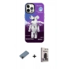 MARSİLYAN™- iPhone 12 Pro Max Kılıf Siluet Çizgi Koleksiyonu - Siyah Bilvis Hayalet Cam Ekran Koruyucu + Shine Kamera Lens Koruma Cam - SH