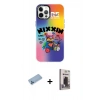 MARSİLYAN™- iPhone 12 Pro Max Kılıf Siluet Çizgi Koleksiyonu - Siyah Bilvis Hayalet Cam Ekran Koruyucu + Shine Kamera Lens Koruma Cam - MI
