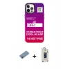 MARSİLYAN™- iPhone 12 Pro Max Kılıf Siluet Çizgi Koleksiyonu - Siyah Bilvis Hayalet Cam Ekran Koruyucu + Shine Kamera Lens Koruma Cam - PE