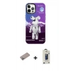 MARSİLYAN™- iPhone 12 Pro Max Kılıf Siluet Çizgi Koleksiyonu - Siyah Bilvis Hayalet Cam Ekran Koruyucu + Shine Kamera Lens Koruma Cam - SABE