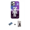 MARSİLYAN™- iPhone 12 Pro Max Kılıf Siluet Çizgi Koleksiyonu - Siyah Bilvis Hayalet Cam Ekran Koruyucu + Shine Kamera Lens Koruma Cam - GD