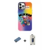 MARSİLYAN™- iPhone 12 Pro Max Kılıf Siluet Çizgi Koleksiyonu - Siyah Bilvis Hayalet Cam Ekran Koruyucu + Shine Kamera Lens Koruma Cam - GD