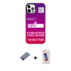 MARSİLYAN™- iPhone 12 Pro Max Kılıf Siluet Çizgi Koleksiyonu - Siyah Joko 5D Cam + Metal Kamera Lens Koruma Cam - KI