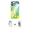 MARSİLYAN™- iPhone 12 Pro Max Kılıf Siluet Çizgi Koleksiyonu - Siyah Joko 5D Cam + Shine Kamera Lens - GD