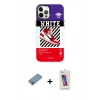 MARSİLYAN™- iPhone 12 Pro Max Kılıf Siluet Çizgi Koleksiyonu - Siyah Joko 5D Cam + Shine Kamera Lens Koruma Cam - GI