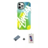 MARSİLYAN™- iPhone 12 Pro Max Kılıf Siluet Çizgi Koleksiyonu - Siyah Joko 5D Cam + Shine Kamera Lens Koruma Cam - SH