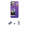 MARSİLYAN™- iPhone 12 Pro Max Kılıf Siluet Çizgi Koleksiyonu - Siyah Joko Magic 5D Cam + Metal Kamera Lens Koruma Cam - GD