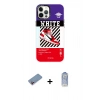 MARSİLYAN™- iPhone 12 Pro Max Kılıf Siluet Çizgi Koleksiyonu - Siyah Joko Magic 5D Cam + Pembe Shine Kamera Lens Koruma Cam