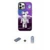 MARSİLYAN™- iPhone 12 Pro Max Kılıf Siluet Çizgi Koleksiyonu - Siyah Joko Magic 5D Cam + Renkli Kamera Lens Koruma Cam - YL