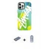 MARSİLYAN™- iPhone 12 Pro Max Kılıf Siluet Çizgi Koleksiyonu - Siyah Joko Magic 5D Cam + Renkli Kamera Lens Koruma Cam - YL