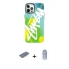 MARSİLYAN™- iPhone 12 Pro Max Kılıf Siluet Çizgi Koleksiyonu - Siyah Joko Magic 5D Cam + Renkli Kamera Lens Koruma Cam - MI