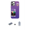 MARSİLYAN™- iPhone 12 Pro Max Kılıf Siluet Çizgi Koleksiyonu - Siyah Joko Magic 5D Cam + Renkli Kamera Lens Koruma Cam - YL