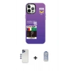 MARSİLYAN™- iPhone 12 Pro Max Kılıf Siluet Çizgi Koleksiyonu - Siyah Joko Magic 5D Cam + Shine Kamera Lens - LT