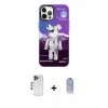 MARSİLYAN™- iPhone 12 Pro Max Kılıf Siluet Çizgi Koleksiyonu - Siyah Joko Magic 5D Cam + Shine Kamera Lens - LT
