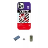 MARSİLYAN™- iPhone 12 Pro Max Kılıf Siluet Çizgi Koleksiyonu - Siyah Joko Magic 5D Hayalet Cam + Gold Shine Kamera Lens Koruma Cam