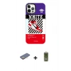 MARSİLYAN™- iPhone 12 Pro Max Kılıf Siluet Çizgi Koleksiyonu - Siyah Joko Magic 5D Hayalet Cam + Renkli Kamera Lens Koruma Cam - SI
