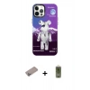 MARSİLYAN™- iPhone 12 Pro Max Kılıf Siluet Çizgi Koleksiyonu - Siyah Joko Magic 5D Hayalet Cam + Shine Kamera Lens Koruma Cam - SABE