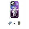 MARSİLYAN™- iPhone 12 Pro Max Kılıf Siluet Çizgi Koleksiyonu - Siyah Joko Magic 5D Hayalet Cam + Shine Kamera Lens Koruma Cam - GI