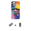 MARSİLYAN™- iPhone 12 Pro Max Kılıf Siluet Çizgi Koleksiyonu - Siyah Joko Magic 5D Hayalet Cam + Shine Kamera Lens Koruma Cam - SH