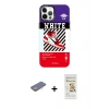 MARSİLYAN™- iPhone 12 Pro Max Kılıf Siluet Çizgi Koleksiyonu - Siyah Mat Seramik Nano Ekran Koruyucu + Renkli Kamera Lens Koruma Cam - SI