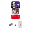 MARSİLYAN™- iPhone 12 Pro Max Kılıf Siluet Çizgi Koleksiyonu - Siyah Mat Seramik Nano Ekran Koruyucu + Renkli Kamera Lens Koruma Cam - TU