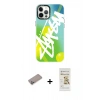 MARSİLYAN™- iPhone 12 Pro Max Kılıf Siluet Çizgi Koleksiyonu - Siyah Mat Seramik Nano Ekran Koruyucu + Sierra Blue Shine Kamera Lens Koruma Cam