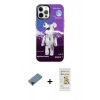 MARSİLYAN™- iPhone 12 Pro Max Kılıf Siluet Çizgi Koleksiyonu - Siyah Mat Seramik Nano Ekran Koruyucu + Shine Kamera Lens Koruma Cam - SH