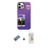 MARSİLYAN™- iPhone 12 Pro Max Kılıf Siluet Çizgi Koleksiyonu - Siyah Mat Seramik Nano Ekran Koruyucu + Shine Kamera Lens Koruma Cam - SH