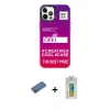 MARSİLYAN™- iPhone 12 Pro Max Kılıf Siluet Çizgi Koleksiyonu - Siyah Polymer Nano Ekran Koruyucu + Shine Kamera Lens Koruma Cam - GD