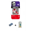 MARSİLYAN™- iPhone 12 Pro Max Kılıf Siluet Çizgi Koleksiyonu - Siyah Polymer Nano Ekran Koruyucu + Shine Kamera Lens Koruma Cam - GD