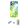 MARSİLYAN™- iPhone 12 Pro Max Kılıf Siluet Çizgi Koleksiyonu - Siyah Polymer Nano Ekran Koruyucu + Shine Kamera Lens Koruma Cam - MI