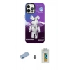 MARSİLYAN™- iPhone 12 Pro Max Kılıf Siluet Çizgi Koleksiyonu - Siyah Polymer Nano Ekran Koruyucu + Shine Kamera Lens Koruma Cam - MI