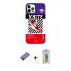 MARSİLYAN™- iPhone 12 Pro Max Kılıf Siluet Çizgi Koleksiyonu - Siyah Polymer Nano Ekran Koruyucu + Metal Kamera Lens Koruma Cam - KI