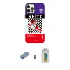 MARSİLYAN™- iPhone 12 Pro Max Kılıf Siluet Çizgi Koleksiyonu - Siyah Polymer Nano Ekran Koruyucu + Shine Kamera Lens Koruma Cam - GS