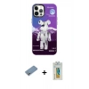 MARSİLYAN™- iPhone 12 Pro Max Kılıf Siluet Çizgi Koleksiyonu - Siyah Polymer Nano Ekran Koruyucu + Shine Kamera Lens Koruma Cam - GS