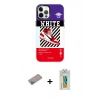 MARSİLYAN™- iPhone 12 Pro Max Kılıf Siluet Çizgi Koleksiyonu - Siyah Polymer Nano Ekran Koruyucu + Shine Kamera Lens Koruma Cam - SABE