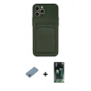 MARSİLYAN™- iPhone 12 Pro Max Kılıf Vadi Çizgi Prime - Şeffaf 360 Full Body Arka Koruyucu + Shine Kamera Lens Koruma Cam - GI