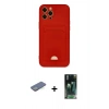MARSİLYAN™- iPhone 12 Pro Max Kılıf Vadi Çizgi Prime - Şeffaf 360 Full Body Arka Koruyucu + Renkli Kamera Lens Koruma Cam - YL