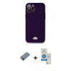 MARSİLYAN™- iPhone 12 Pro Max Kılıf Vadi Çizgi Prime - Şeffaf Royal Nano Ekran Koruyucu + Metal Kamera Lens Koruma Cam - KI