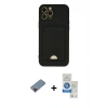 MARSİLYAN™- iPhone 12 Pro Max Kılıf Vadi Çizgi Prime - Şeffaf Royal Nano Ekran Koruyucu + Metal Kamera Lens Koruma Cam - KI